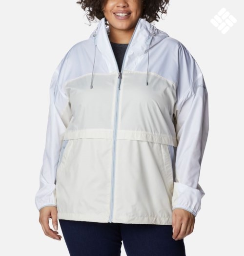 Women's Columbia Alpine Chill Windbreaker Jackets White | Plus Size CA-Y01L4